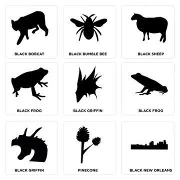 Set Of 9 simple editable icons Illustrazione stock