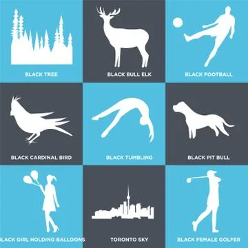 Set Of 9 simple editable icons Illustrazione stock