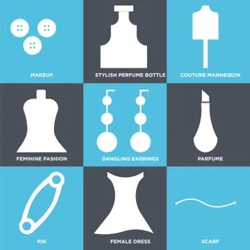 Set Of 9 simple editable icons Illustrazione stock