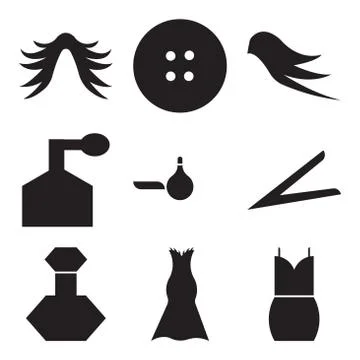 Set Of 9 simple editable icons Illustrazione stock