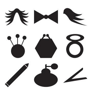 Set Of 9 simple editable icons Illustrazione stock