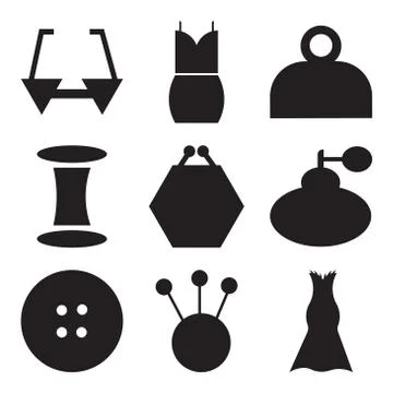 Set Of 9 simple editable icons Illustrazione stock