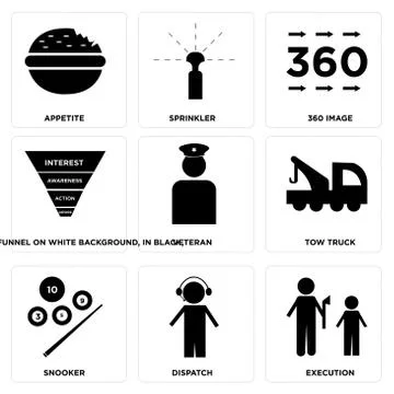 Set Of 9 simple editable icons Illustrazione stock