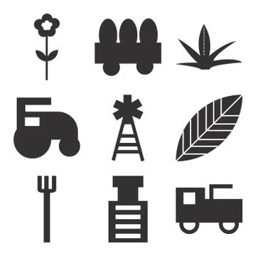 Set Of 9 simple editable icons Illustrazione stock