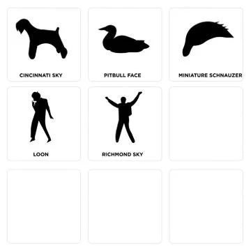 Set Of 9 simple editable icons such as elvis, edmonton sky, michael jackson Free Stock Illustration