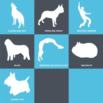 Set Of 9 simple editable icons such as dayton sky, scottie dog, guinea pig Free Stock Illustration