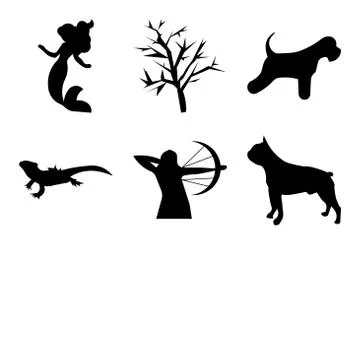 Set Of 9 simple editable icons such as omaha sky, boston terrier, compound bo Free Stock Illustration