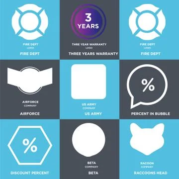 Set Of 9 simple editable icons such as Raccoons head, beta, Discount Percent Free Stock Illustration