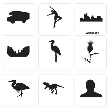 Set Of 9 simple editable icons such as , , Free Stock Illustration