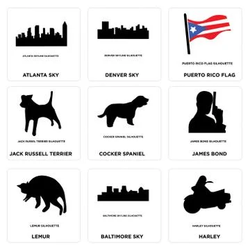 Set Of 9 simple editable icons such as harley, baltimore sky, lemur Free Stock Illustration