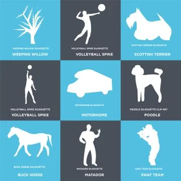 Set Of 9 simple editable icons such as swat team, matador, buck horse Illustrazione stock gratuita