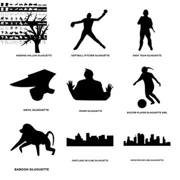 Set Of 9 simple editable icons such as houston sky, portland sky, baboon Free Stock Illustration