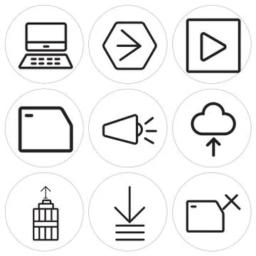 Set Of 9 simple editable icons such as Folder, Order, Garbage 무료 스톡 일러스트