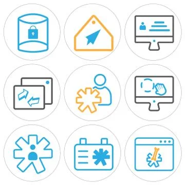 Set Of 9 simple editable icons such as Browser, Clipboard, User Free Stock Illustration