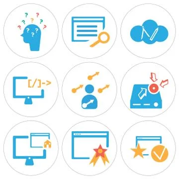 Set Of 9 simple editable icons such as Browser, Browser, Home Free Stock Illustration