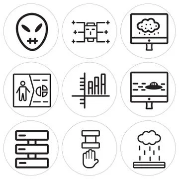 Set Of 9 simple editable icons such as Explosion, Available, Database Illustrazione stock gratuita