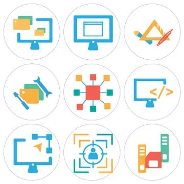Set Of 9 simple editable icons such as Diskette, Target, Graphic de Free Stock Illustration