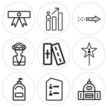 Set Of 9 simple editable icons such as Capitol, Ballot, Capitol Free Stock Illustration