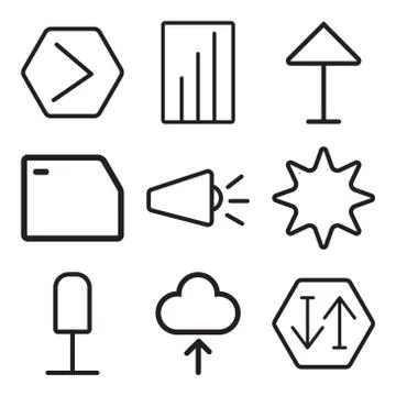 Set Of 9 simple editable icons such as Sort, Cloud, Microphone 스톡 일러스트