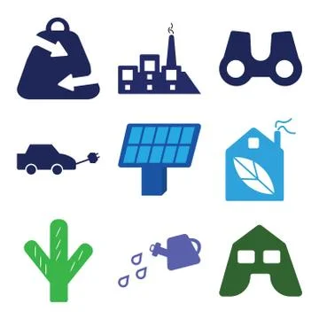 Set Of 9 simple editable icons such as Big Tent, Watering Can, Big Cactus Ilustración de archivo