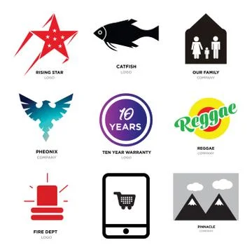 Set Of 9 simple editable icons such as pinnacle, On, fire dept Stock Illustration