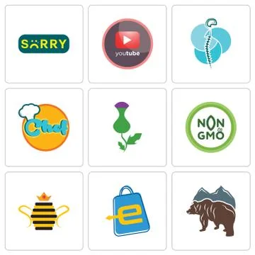 Set Of 9 simple editable icons such as free bear, eshop, queen bee 무료 스톡 일러스트