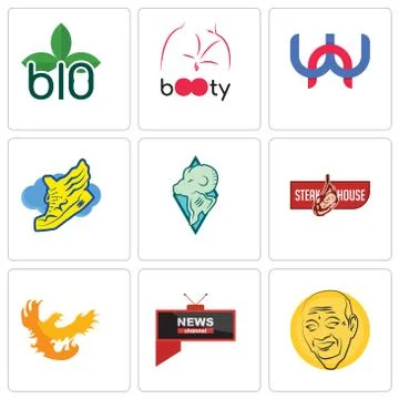 Set Of 9 simple editable icons such as patel, all news channel, phoenix Free Stock Illustration