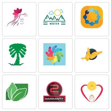 Set Of 9 simple editable icons such as breastfeeding, 2 years warranty, stevi Free Stock Illustration