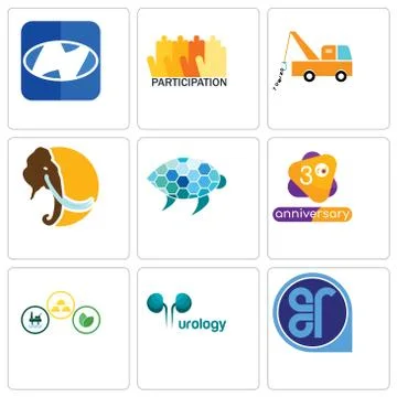 Set Of 9 simple editable icons such as er, urology, commodities Free Stock Illustration