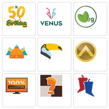 Set Of 9 simple editable icons such as debate, chess knight, 100 guarantee Free Stock Illustration