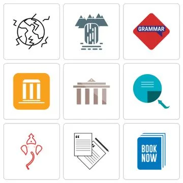 Set Of 9 simple editable icons such as book now, request a quote, ganesh Selección de ilustraciones gratis