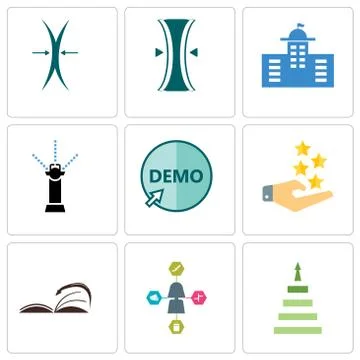 Set Of 9 simple editable icons such as next steps, travel agent, page turn Free Stock Illustration