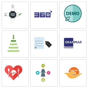 Set Of 9 simple editable icons such as book now, travel agent, hospitality Free Stock Illustration