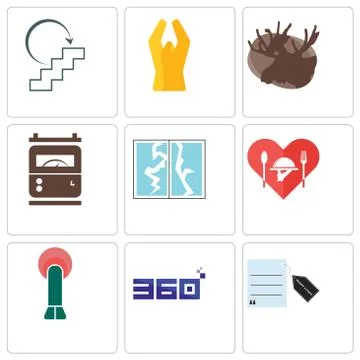 Set Of 9 simple editable icons such as request a quote, 360 degree, penetrati Free Stock Illustration