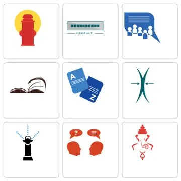 Set Of 9 simple editable icons such as ganesh, inquiry, sprinkler Free Stock Illustration