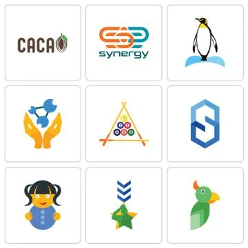 Set Of 9 simple editable icons such as, military, doll 無料イラスト素材