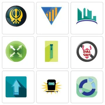 Set Of 9 simple editable icons such as sector, welding, upgrade Illustrazione stock gratuita