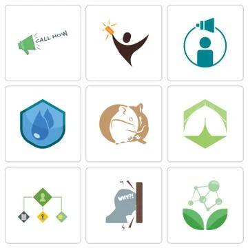 Set Of 9 simple editable icons such as antioxidant, frustration, order manage Free Stock Illustration