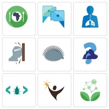 Set Of 9 simple editable icons such as antioxidant, lucky draw, software bug 無料イラスト素材