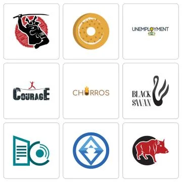 Set Of 9 simple editable icons such as boar, 3, datacenter Free Stock Illustration