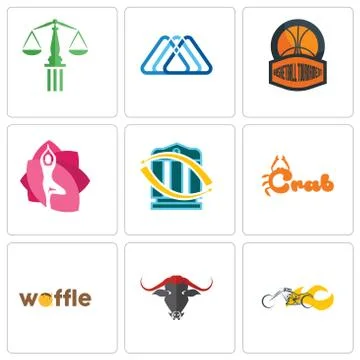 Set Of 9 simple editable icons such as chopper, , waffle Free Stock Illustration