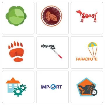 Set Of 9 simple editable icons such as motorcycle shop, import, facility Free Stock Illustration