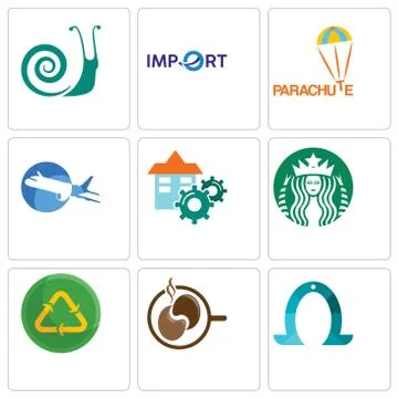 Set Of 9 simple editable icons such as horseshoe, coffe, recycle reuse uce 무료 스톡 일러스트