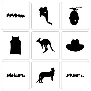 Set Of 9 simple editable icons such as norway, cheetah, norway Free Stock Illustration
