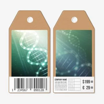 Set of 9 vector templates for presentation slides. DNA molecule structure on Stock Illustration