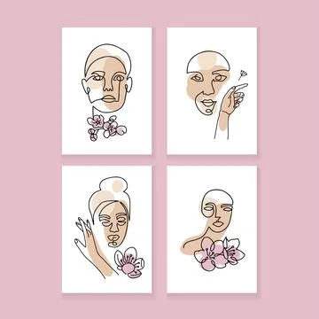 Set of a4 posters, covers for social media stories, cards, flyers, mobile apps Stock Illustration