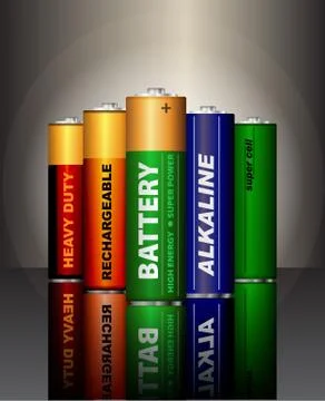 Set of AA batteries Stock-Illustration