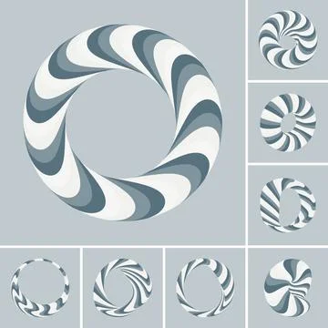 Set of abstract 3d vector icons such emblems. Set of abstract 3d vector ic... 스톡 사진