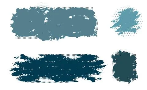 Set of abstract abstract blots vector illustration Stock Illustration