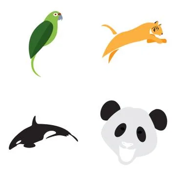 Set of abstract animals イラスト素材